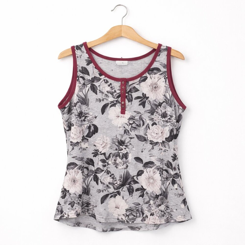 PEPPER & ZOE | Floral Soft Cotton Tank – Women’s Medium